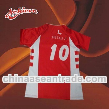 Red rugby garment