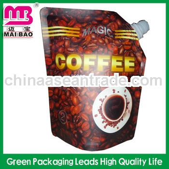Resealable aluminum foil vacuum sealed coffee packaging bags with valve