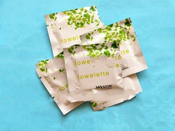 Restaurant refreshing wet towelette