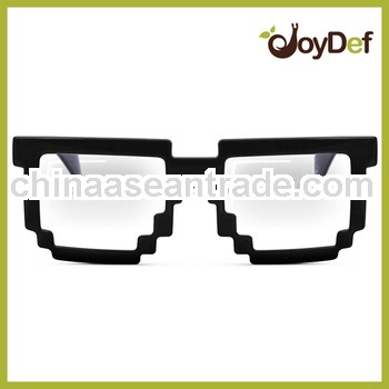Retro Video Game Black Pixel Pixelated 8-bit Sunglasses Clear Lens