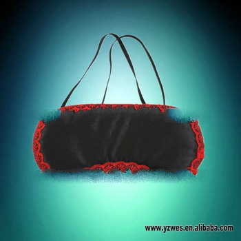 Retro style with high quality lace binding travel eyeshade