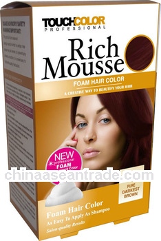 Rich Mousse Foam Hair color 30(Ammonia Free available)