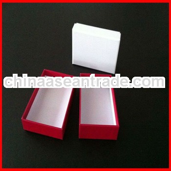 Rigid paper material printing dark red gift box with lids
