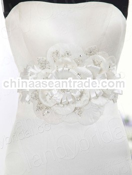 Romantic Flowers Beadings Beaded Satin Belts