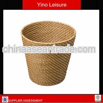 Round Outdoor and Indoor Bedroom Rattan Trash Can RB197