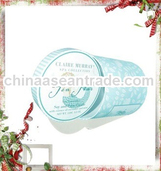 Round shape handmade paper gift packing box for candle