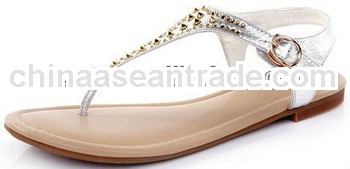 Rubber shoes women flat shoes 2013 fashion women rubber flat shoes with nice nail XT08-S1052