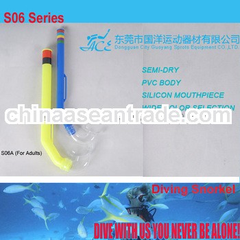 S06-01 Scuba diving snorkel,full dry snorkel for kids&adults free diving