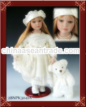 SL-XC04 27inch standing russia girl doll with wedding dress vinyl soft captive design standing toys 