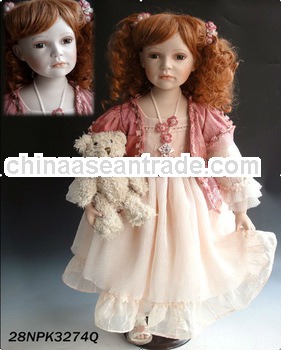 SL-XC07 27inch standing russia girl vinyl lifelike baby toys lovely smiling country girl for sell fo
