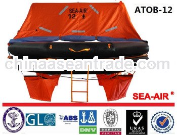 SOLAS approved throw overboard life raft with 12 person