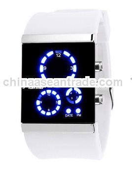 SW0116 Mirror Face Silicone Led Watch