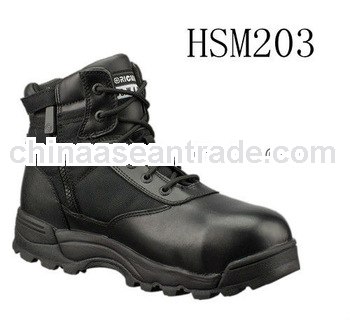 SWAT newest model made in China 6 inch height ankle black zip combat boots
