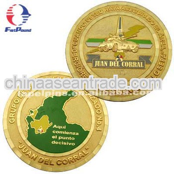Sandblasted Hard Enamel Coin