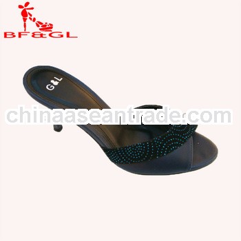 Satin Vamp Delicate Color Slip-on sandalias de las mujeres