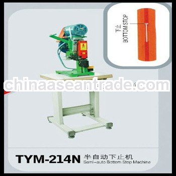 Semi auto Bottom Stop Nylon Zipper Machine