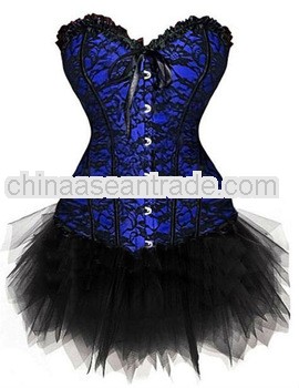 Sexy Lace up Boned Steel Corset Bustier G-String Lingerie White corset plus size S-8XL in stock