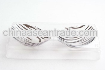 Sexy backless self-adhesive push up invisible silicone bra with zebra-stripe