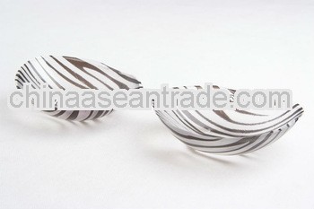 Sexy clear strapless invisible silicone free bra with zebra stripe