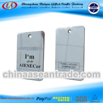 Silver promotion luggage dog tag