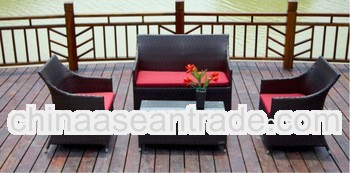 Simple Comfortable Classical Livingroom Sofa Alu Frame Poly Wicker Sofa