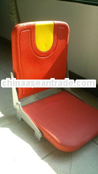Simple mount fold-down plastic stadium seat