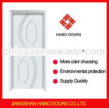 Single leaf Interior MDF Wood PVC Doors design for Rooms (HW-013)