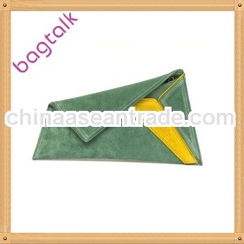 Small Green Asymmetric Clutch Fashion Design Evening Bag