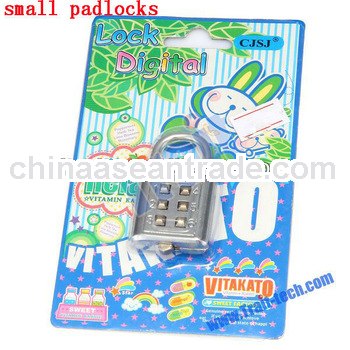 Small Padlocks CR-600 Special Silver Mini 3 Digit Resettable Combination Iron Padlock