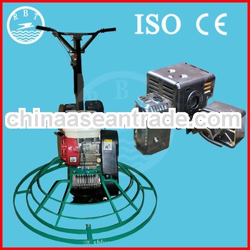 Small flexible steel trowel for concrete finish