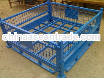 Solid heavy duty steel storage crates