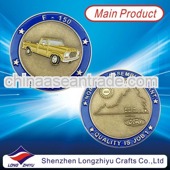 Souvenir commemorative Antique coins for sale bronze car coins with high quality for promotion