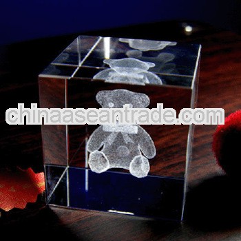 Special Laser Engraved Crystal Teddy Bear