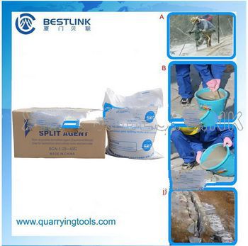 Splitstar crushing agent for granite block