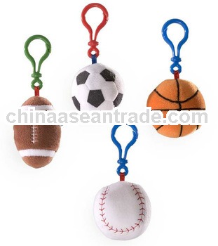 Sports Plush The football and baseball Backpack Clip