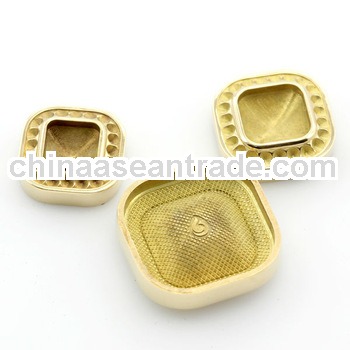 Square Design crystal blank pendant trays for necklace(BP0001)