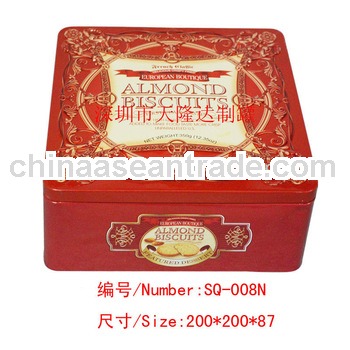 Square Metal Tin for cookies and cakes