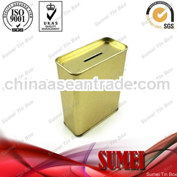 Square blank tin money box