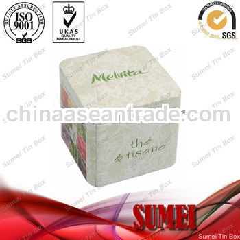 Square storage tin box