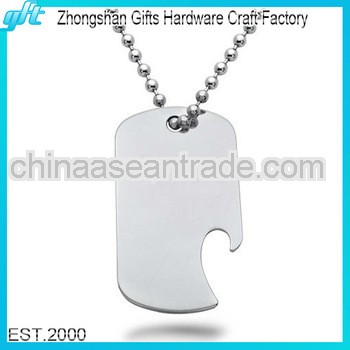 Stainless steel dog tag bottle opener necklace GFT-DG81