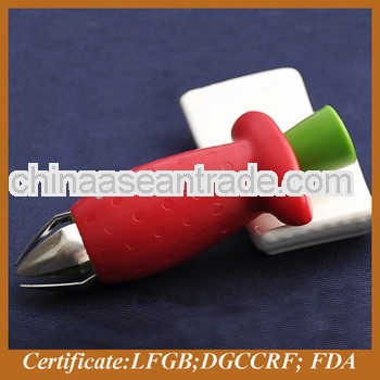 Stainless steel strawberry huller
