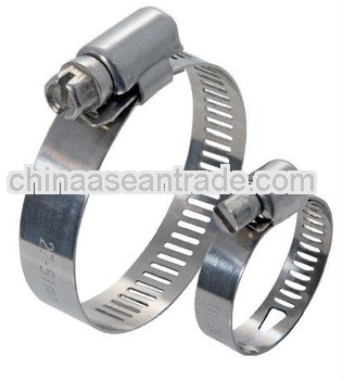 Stainless steel worm drive hose clamp