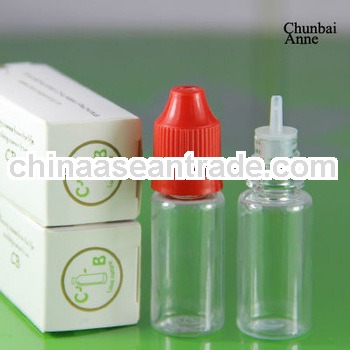Stock now!! clear pet 10ml bottle with childproof cap long tip