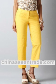 Stretch Faille Cuffed Cropped Pants HSP8047