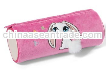 Stuffed plush rabbit printing pencil case for students