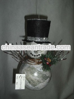 Styrofoam christmas mini snowman*H24cm / hanging snowman