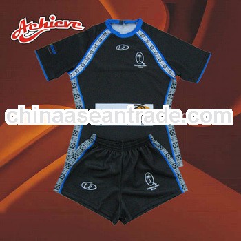 Sublimation printed rugby jerseys with 100% polyester