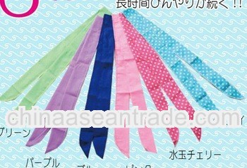 Summer promotion high quality solid color cooling scarf