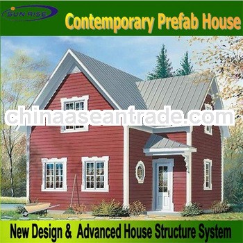 Sunrise certificated quality and fast install low cost 2 story prefabricated house