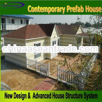 Sunrise ecnomic and new concept light steel prefabricated house